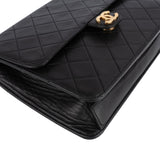 Chanel Quilted Lambskin CC Single Flap Shoulder Bag