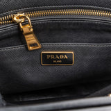 Prada Black Saffiano Leather Galleria Tote Handbag