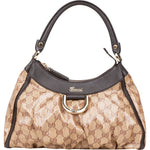 Gucci Monogram GG Patent Abbey Handbag - vintageandkickz