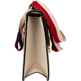 Gucci Grained Leather Sylvie Bee Star Web Crossbody Bag