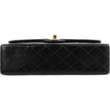 Chanel Quilted Lambskin Medium 24K Gold Double Flap Shoulder Bag
