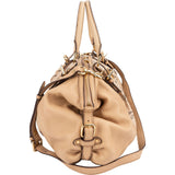 MCM Monogram Visetos Leather Satchel Hobo Handbag