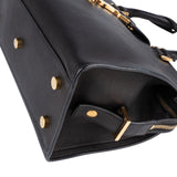 Saint Laurent Black Leather Baby Cabas Handbag