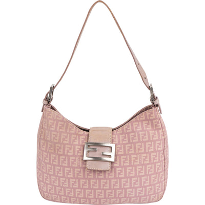 Fendi Monogram FF Croissant Buckle Shoulder Bag