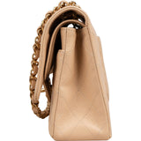 Chanel Quilted Caviar Leather Medium Double Flap Shoulder Bag