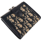 Christian Dior Trotter Monogram Oblique Canvas Frame French Wallet