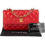 Chanel Quilted Lambskin 24K Gold Small Single Flap Crossbody Bag xx datacode, innenraum - vintageandkickz