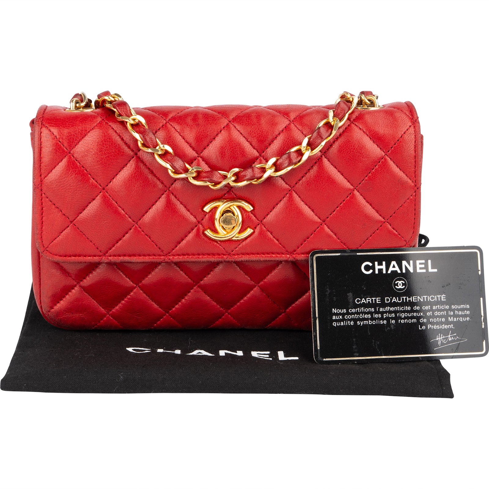 Chanel Quilted Lambskin 24K Gold Small Single Flap Crossbody Bag xx datacode, innenraum - vintageandkickz
