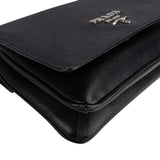 Prada Saffiano Leather Chain Wallet Crossbody Bag