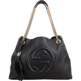 Gucci Pebbled Leather Soho Chain Shoulder Bag