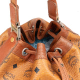 MCM Monogram Visetos Drawstring Bucket Crossbody Bag