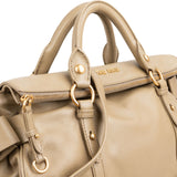 Miu Miu Vitello Lux Leather Bow Handbag