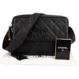 Chanel Quilted Lambskin Tassel Camera Crossbody Bag