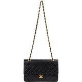 Chanel Quilted Lambskin 24K Gold Medium Double Flap Shoulder Bag