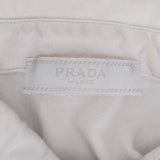 Prada Classic White Cotton Emblem Polo Shirt (M)