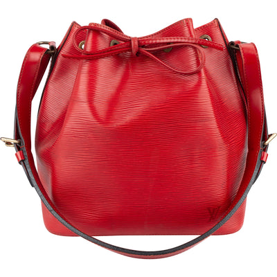 Louis Vuitton Red Epi Leather Sac Noé Petit Shoulder Bag
