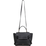Celine Black Grained Calfskin Belt Handbag