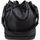 Louis Vuitton Noir Soft Epi Leather Sac Noé Grande Shoulder Bag