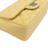 Chanel Quilted Caviar Leather Palladium Mini Rectangular Single Flap Crossbody Bag