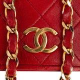 Chanel Quilted Lambskin 24K Gold Mini Single Flap Shoulder Bag