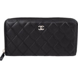 Chanel Quilted Lambskin Long Zipped Wallet
