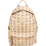 MCM Monogram Visetos Leather Stark Studded Backpack