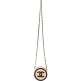 Chanel Quilted Caviar Leather CC Filigree Round Crossbody Bag