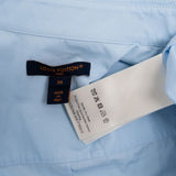 Louis Vuitton Monogram Tie Light Blue Longsleeve Blouse Shirt Baggy Dress (FR36)