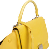 Celine Yellow Grained Leather Trapeze Handbag