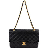 Chanel Quilted Lambskin 24K Gold Medium Double Flap Shoulder Bag