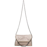 Stella McCartney Metallic Falabella Fold Over Crossbody Bag