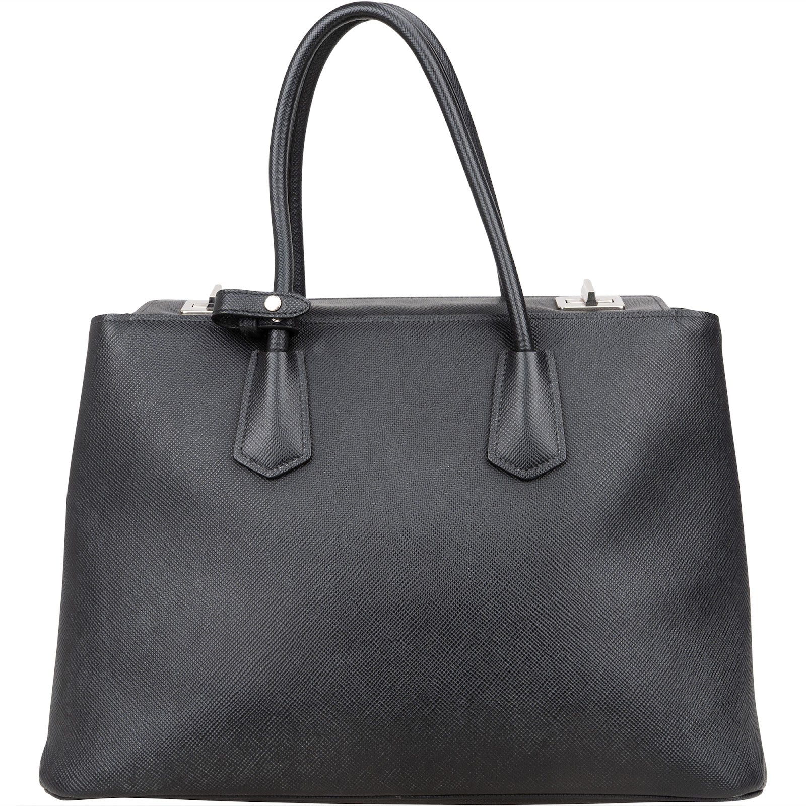 B04 Prada Black Saffiano Leather Lux Galleria Handbag xx - vintageandkickz