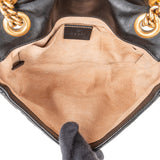 Gucci Monogram Quilted Leather GG Marmont Pearl Studded Shoulder Crossbody Bag