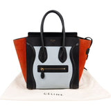 Céline Tricolor Leather Suede Luggage Small Handbag