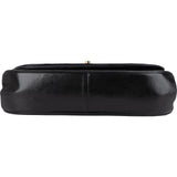 Chanel Quilted Lambskin 24K Gold Half Moon Single Flap Shoulder Bag