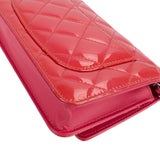 Chanel Quilted Patent Leather Wallet On Chain Crossbody Bag