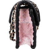 Chanel Tweed & Braided Leather Single Flap Crossbody Bag