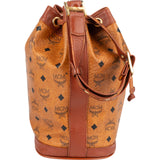 MCM Monogram Visetos Drawstring Bucket Crossbody Bag