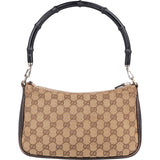 Gucci Monogram GG Bamboo Handle Shoulder Bag