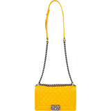 Chanel Quilted Lambskin Medium Boy Single Flap Crossbody Bag