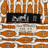Hermès Mors et Gourmettes Print Silk Tie Krawatte