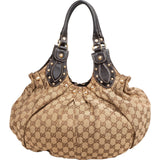 Gucci Monogram GG Canvas Hysteria Studded Hobo Shoulder Bag
