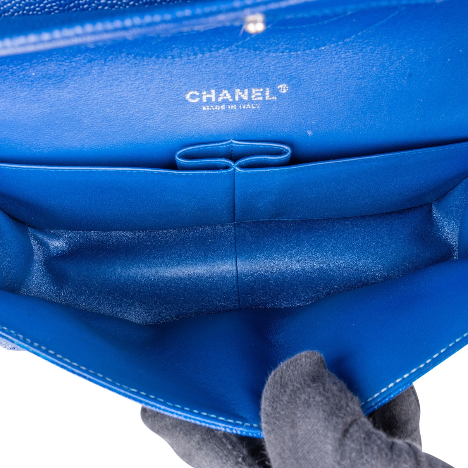 Chanel Quilted Caviar Leather Jumbo Double Flap Crossbody Bag xx maße / datacode, fehlende Ecken - vintageandkickz