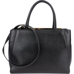 Fendi Black Leather 2Jours Handbag - vintageandkickz