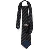 Chanel Striped Emblem Silk Tie Krawatte