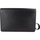 Louis Vuitton Noir Epi Leather Sellier Dragonne Pochette Clutch
