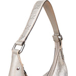 Gucci Silver Guccissima Leather Hobo Shoulder Bag - vintageandkickz