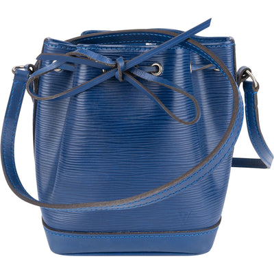 [🔄️B24 / F10] Louis Vuitton Blue Epi Leather Sac Noé Petit Crossbody Bag - vintageandkickz
