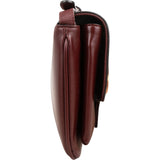Gucci Bordeaux Leather GG Arli Small Crossbody Bag
