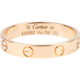 Cartier Au 750 Gold Love Wedding Band Ring (#59)
